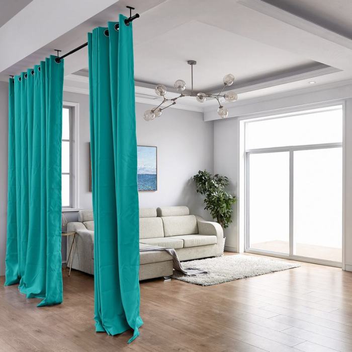 Hanging Rod Room Divider Curtain Kit for Any Space