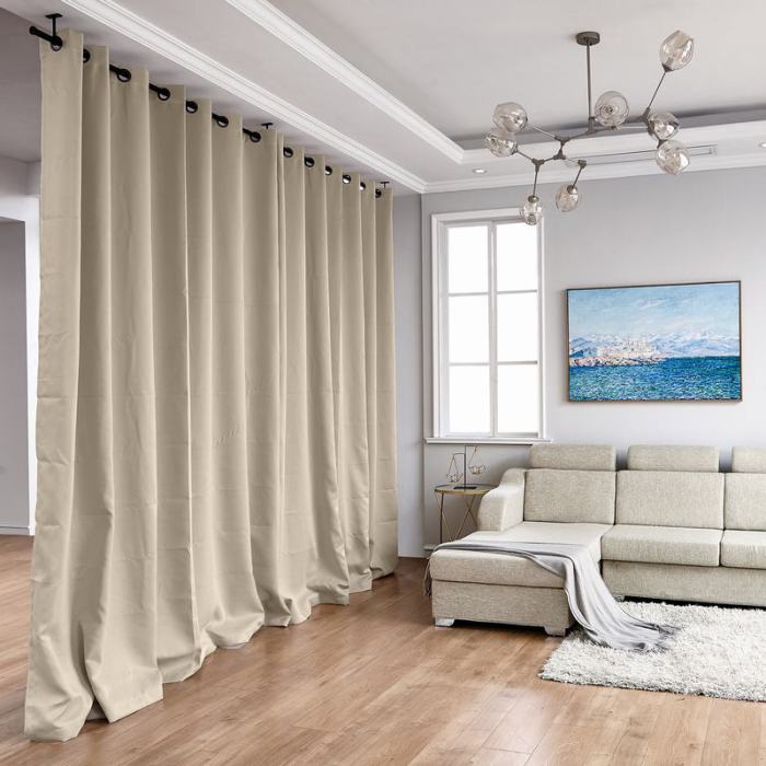 Hanging Rod Room Divider Curtain Kit for Any Space