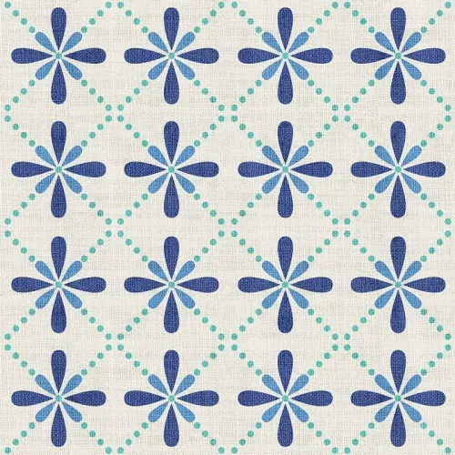 Geometric Print Polyester Linen Curtain Drapery CAMELLIA