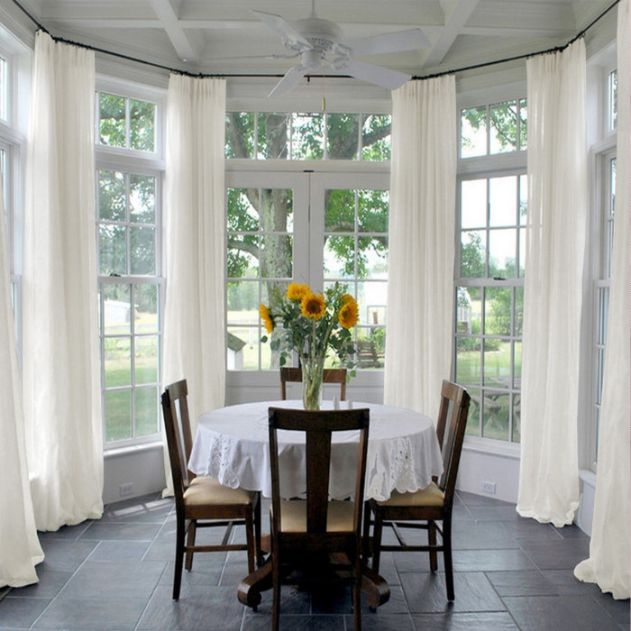 Indoor Outdoor Sheer Curtain Pinch Pleat Wide Opulent Voile Drape SCANDINA