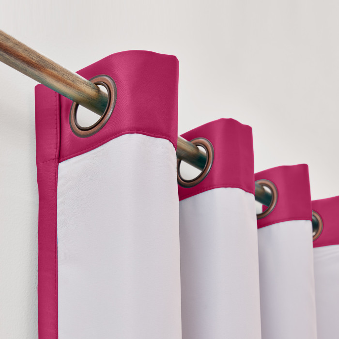 Polyester Cotton Silk Curtain Drape Panel in Antique Bronze Grommet with Blackout Lined LHZ