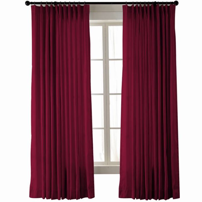 Textured Faux Dupioni Silk Curtain Drapery YUN