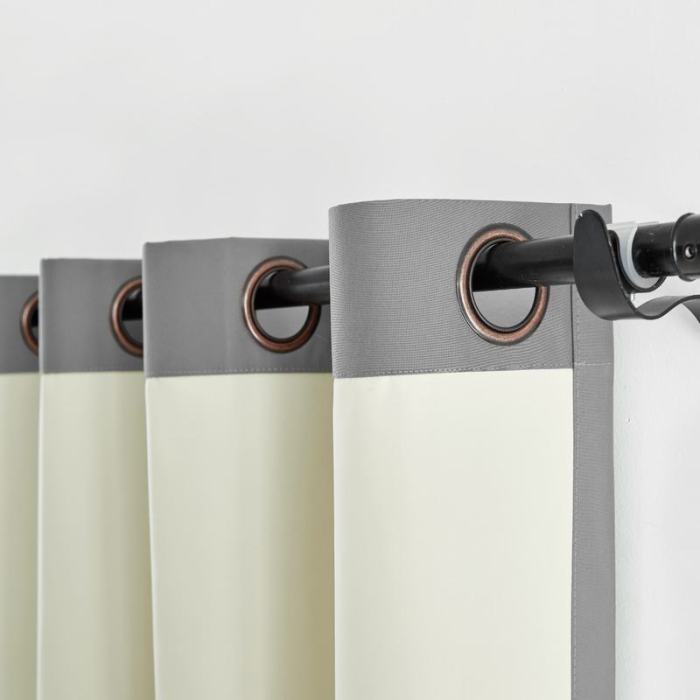 100% Blackout Curtain Grommet Drapery Foam Coated Curtain Saba