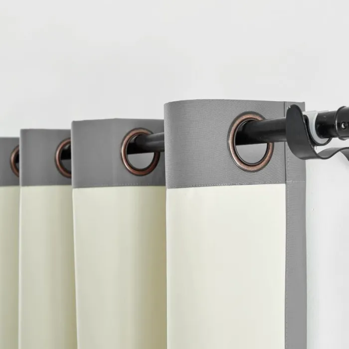 100% Blackout Curtain Grommet Drapery Foam Coated Curtain Saba
