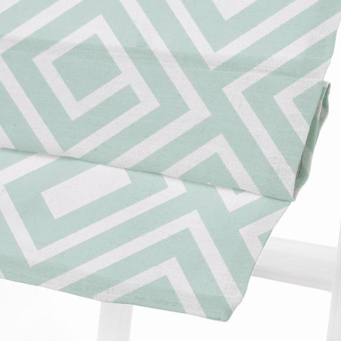 ATELIER Geometric Print Polyester Linen Roman Shade