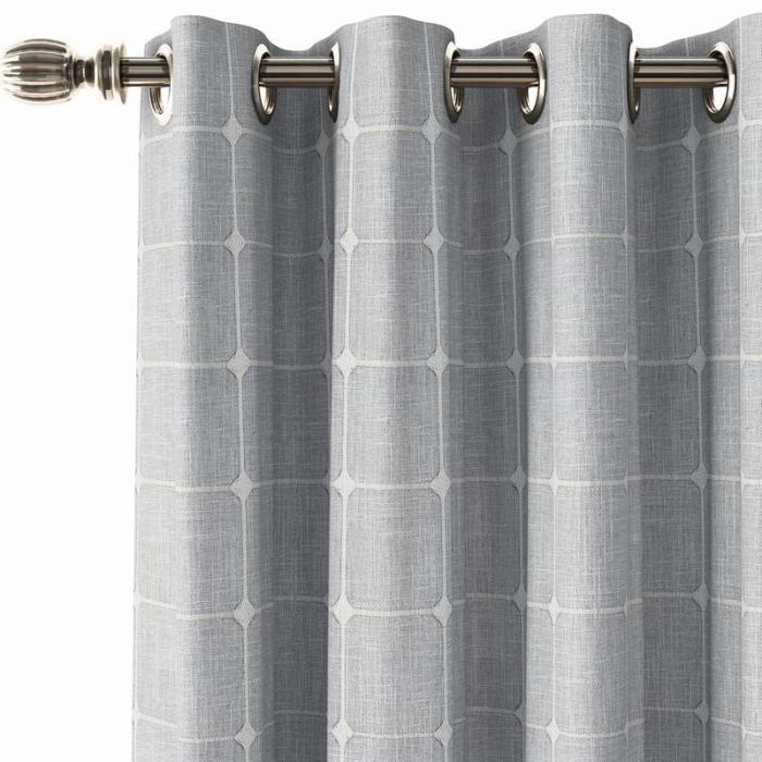 Solid Jacquard Diamond Curtain Drapery IMOGEN