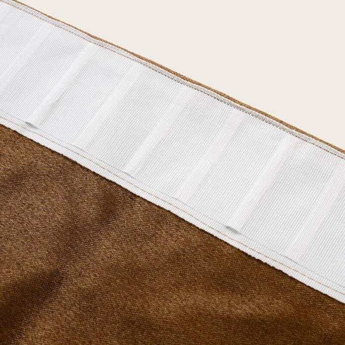 Flat Hook Heavyweight Faux Linen Curtain For Traverse Rod Ring Clip or Track Olive