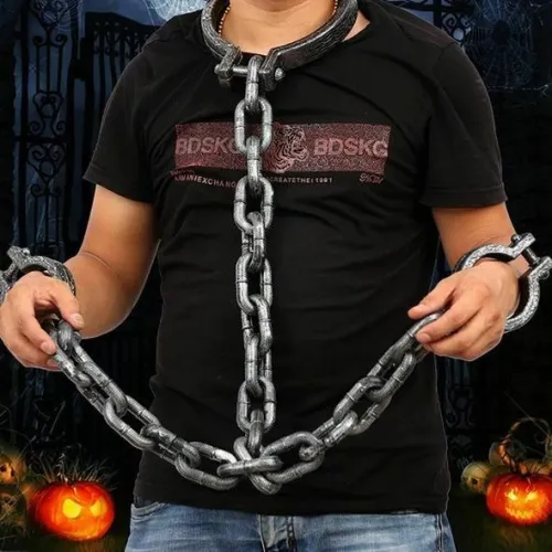 Chain Handcuffs For Halloween Props Wrist Shackles Costume Accessories New Halloween Decorations