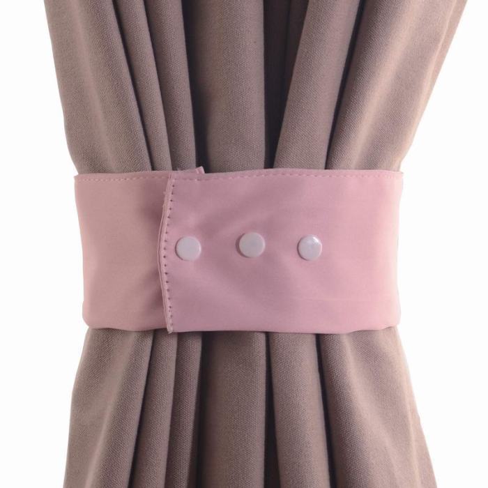 Set of 2 Curtain TieBack Holdback Each with Snap Polyester Blackout