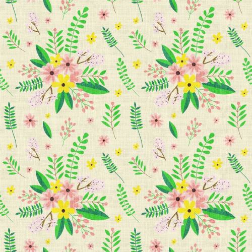 Nature Print Polyester Linen Curtain Drapery WIZARD
