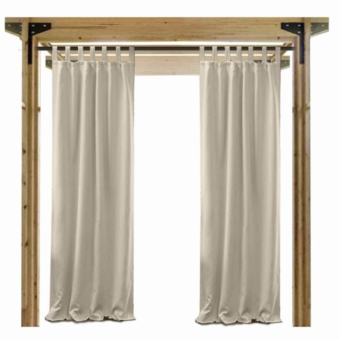 Blackout Waterproof Outdoor Curtain Patio Drapery Custom ROSE