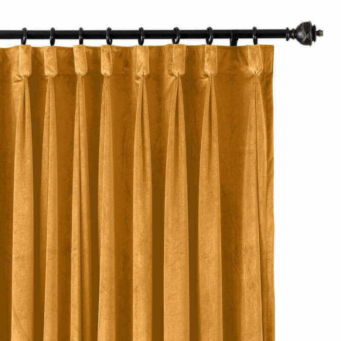 CUSTOM Birkin Orange Velvet Curtain Drapery With Lining For Traverse Rod Pole or Track