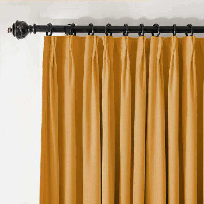 CUSTOM Birkin Orange Velvet Curtain Drapery With Lining For Traverse Rod Pole or Track