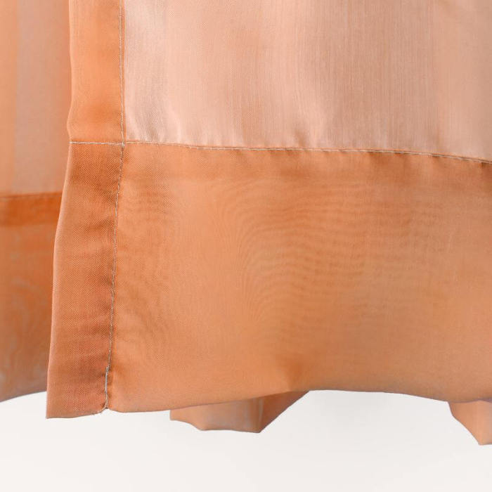 3 Inches Rod Pocket Gradient Ombre Sheer Curtain with 1 Inch Flange Tulle Gradual Sheer Drape HANNA