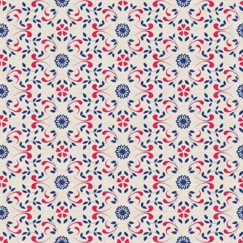 Floral Print Polyester Linen Curtain Drapery OPHELIA