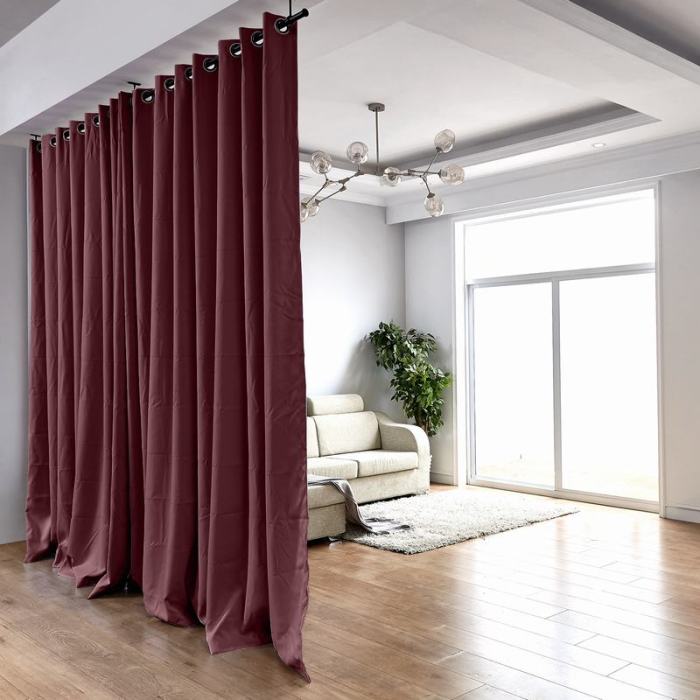 Hanging Rod Room Divider Curtain Kit for Any Space