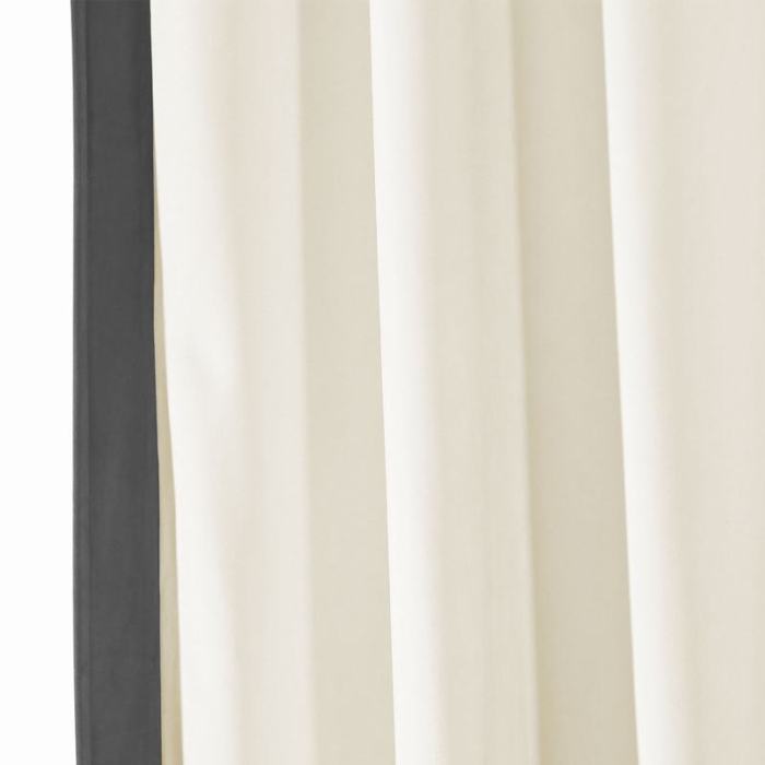 FELIX Velvet Curtain Drapery with Color Border Custom Sold Per Pair