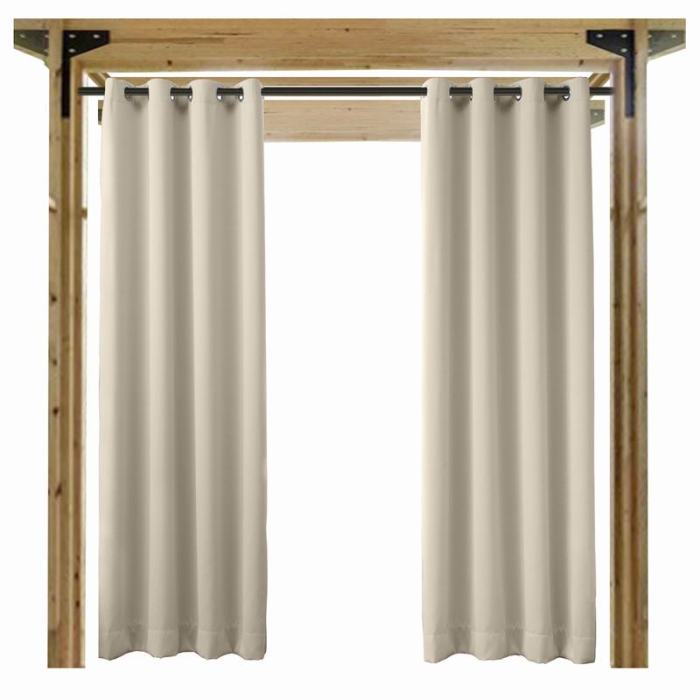 Blackout Waterproof Outdoor Curtain Patio Drapery Custom ROSE