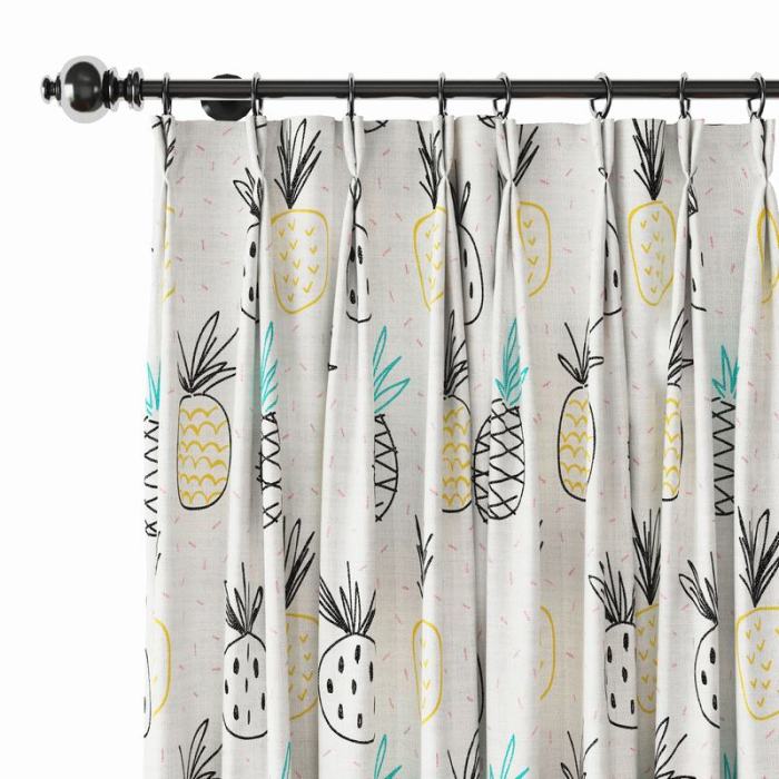 Spring Print Polyester Linen Curtain Drapery OILPAINTING
