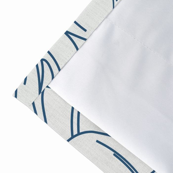 Floral Print Polyester Linen Curtain Drapery JACK