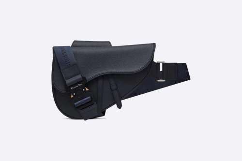 Saddle Bag Navy Blue Grained Calfskin