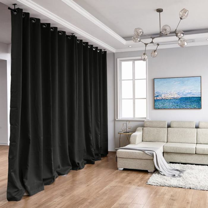 Hanging Rod Room Divider Curtain Kit for Any Space