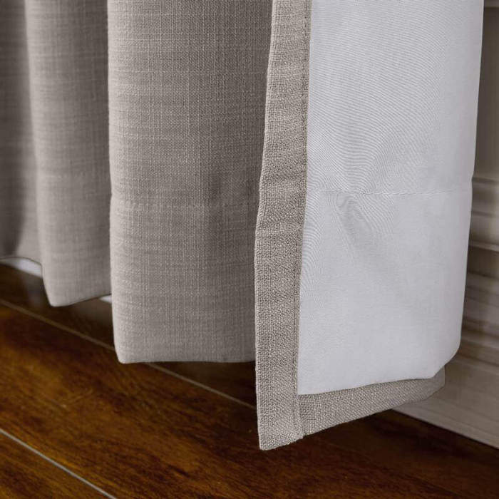 CUSTOM Liz Light Lavender Polyester Linen Curtain Drapery with Lined