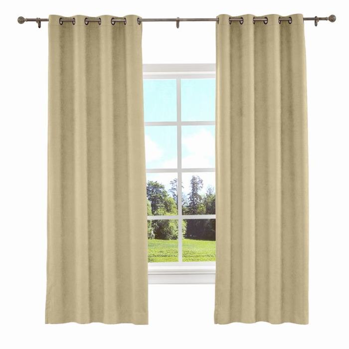 KANTE Polyester Cotton Drapery With Lining Curtains