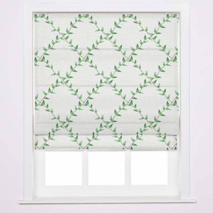 GARDEN Nature Print Polyester Linen Roman Shade