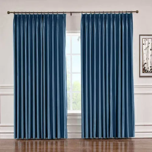 CUSTOM Lao Hang Zhou Navy Polyester Cotton Thermal Insulated Curtain