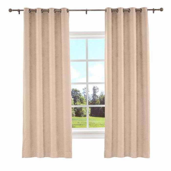 KANTE Polyester Cotton Drapery With Lining Curtains