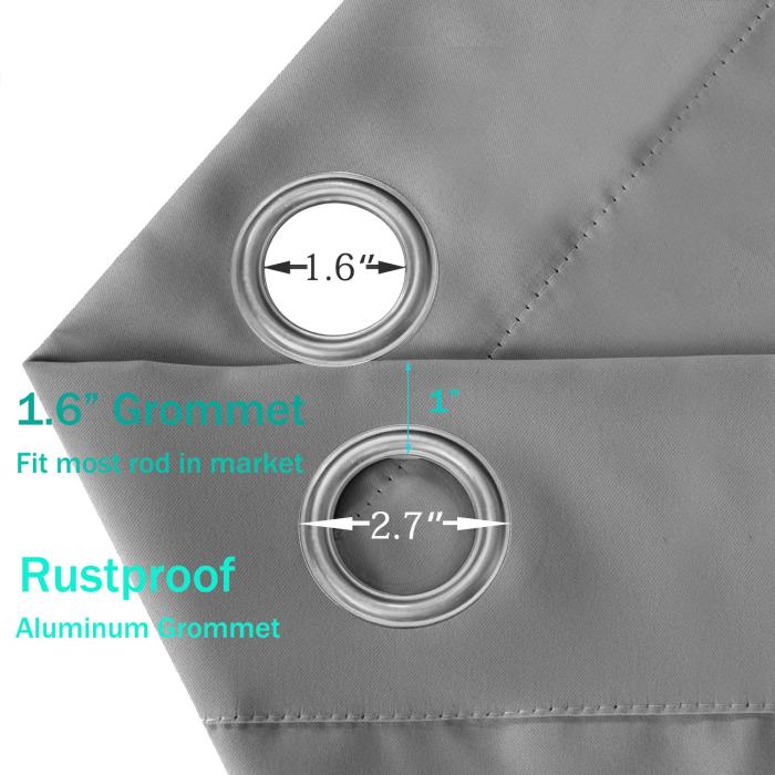 Blackout Waterproof Outdoor Curtain Patio Drapery Custom ROSE