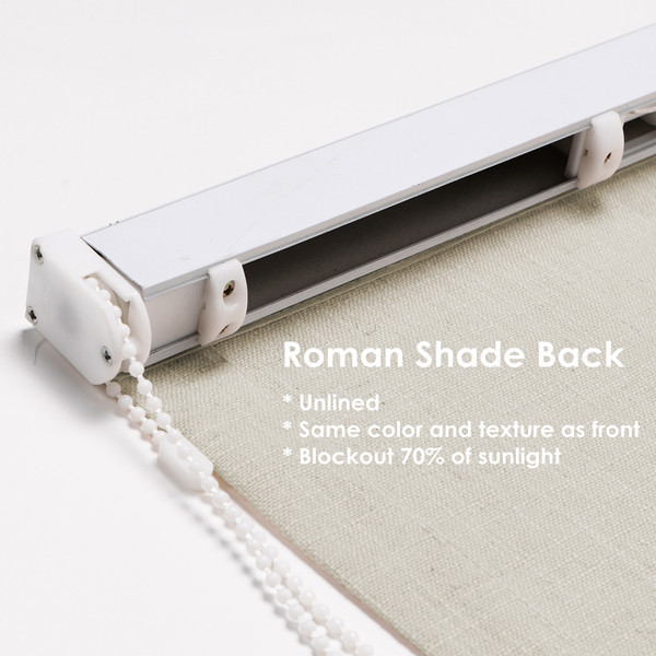 CASHMERE Nature Print Polyester Linen Roman Shade