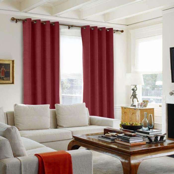 Antique Bronze Grommet Polyester Cotton Drapery With Blackout Lining Thermal Curtain Kantee