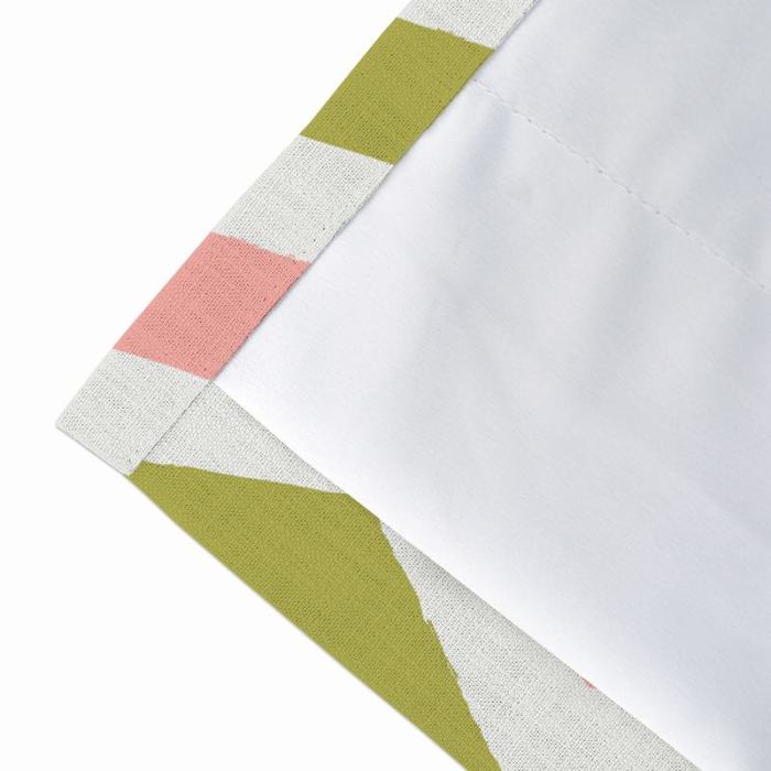 Geometric Print Polyester Linen Curtain Drapery JAMES