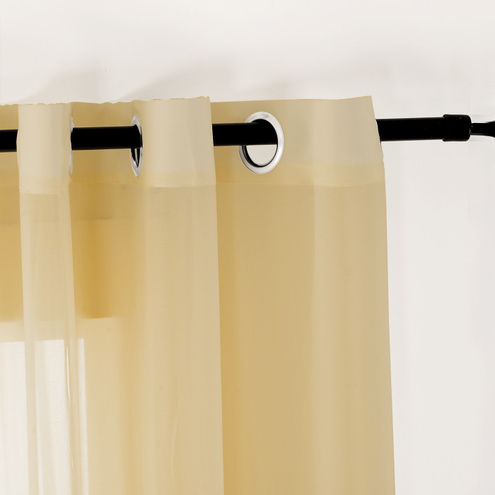 Nickel Grommet Indoor Outdoor Sheer Curtain Wide Opulent Voile Drape SCANDINA