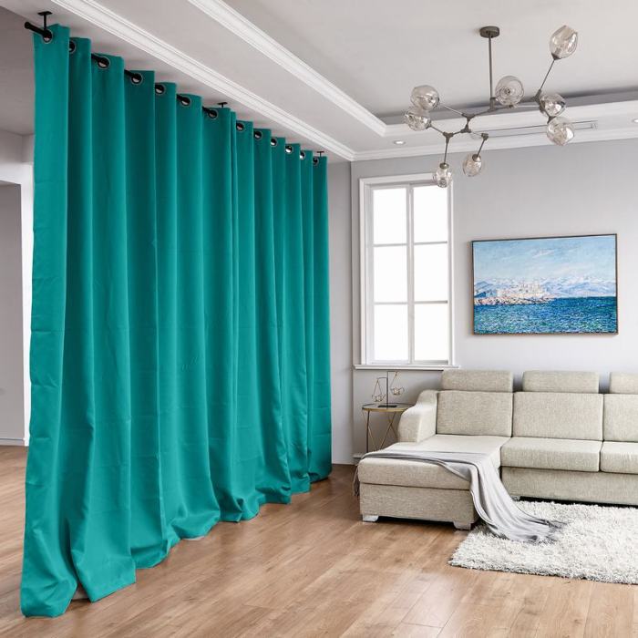 Hanging Rod Room Divider Curtain Kit for Any Space