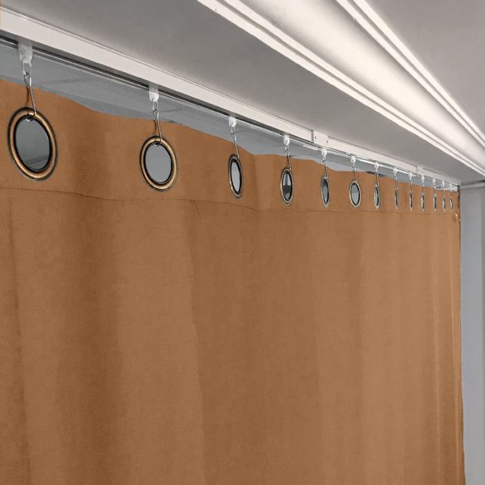 Ceiling Track Room Divider Flame Retardant Fireproof Curtain Kit for Any Space