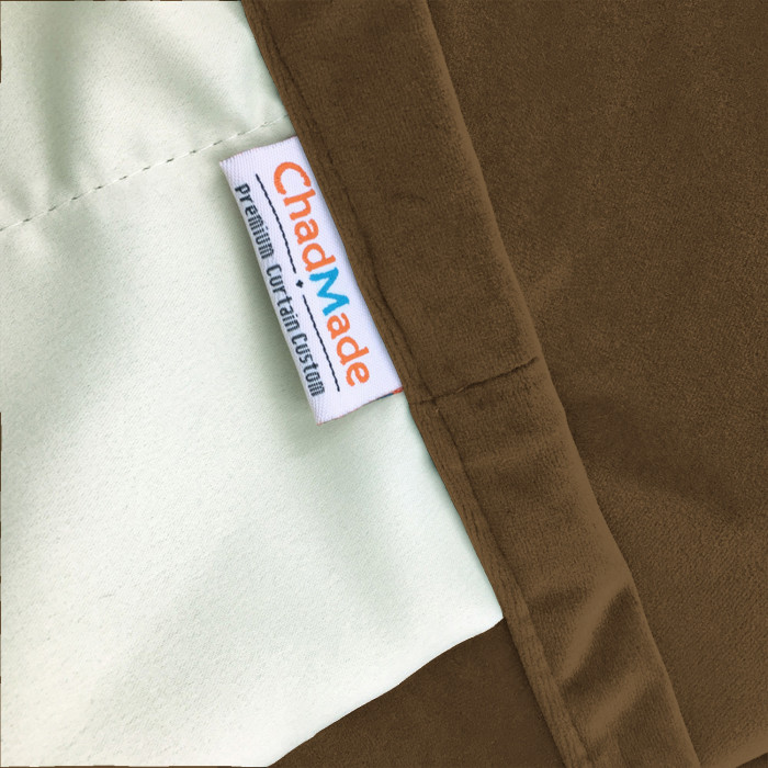 Flat Hook Velvet Curtain Drape with Blackout Lined For Track with Ring Clip or Traverse Rod and Rod with Rings Birkin