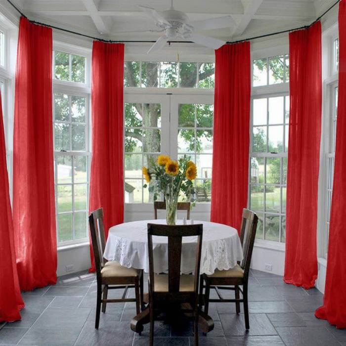 Indoor Outdoor Sheer Curtain Pinch Pleat Wide Opulent Voile Drape SCANDINA