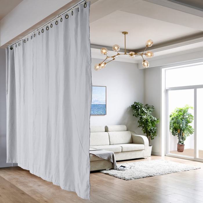 Ceiling Track Room Divider Curtain Kit for Any Space
