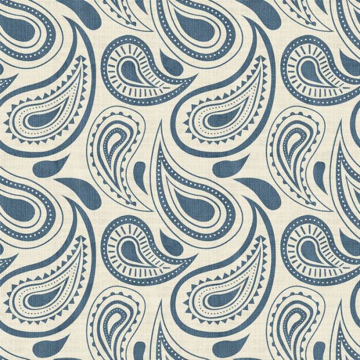 Paisleys Print Polyester Linen Curtain Drapery DMAIOSH