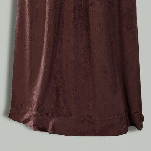 Flat Hook Velvet Curtain Drape with Blackout Lined For Track with Ring Clip or Traverse Rod and Rod with Rings Birkin