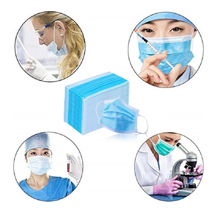 20 PCS 3 Ply Disposable Face Mask Earloop