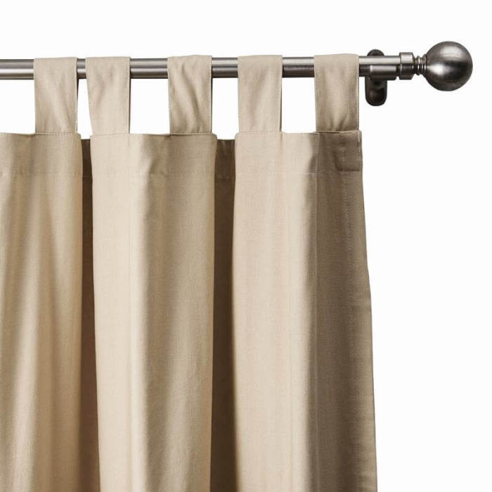 Geometric Print Polyester Linen Curtain Drapery JAMES
