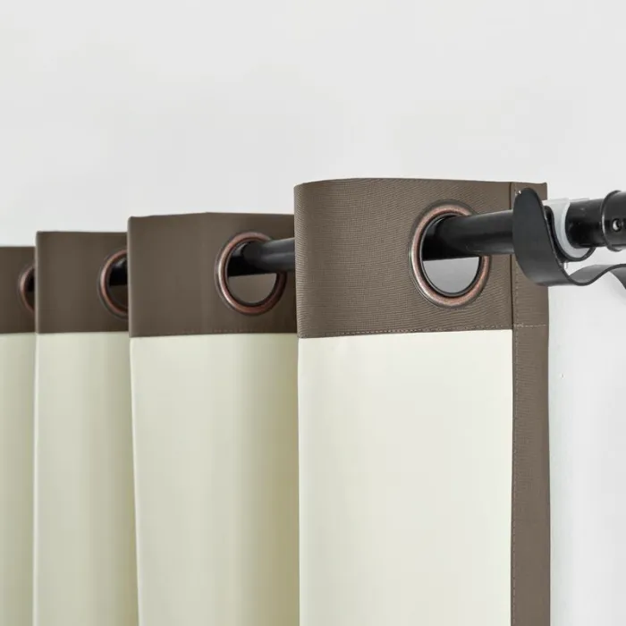 100% Blackout Curtain Grommet Drapery Foam Coated Curtain Saba