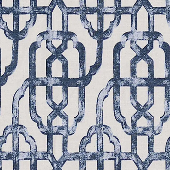 Geometric Trellis Print Window Curtain Antique Bronze Grommet Lattice With Blackout Lining BQ66260