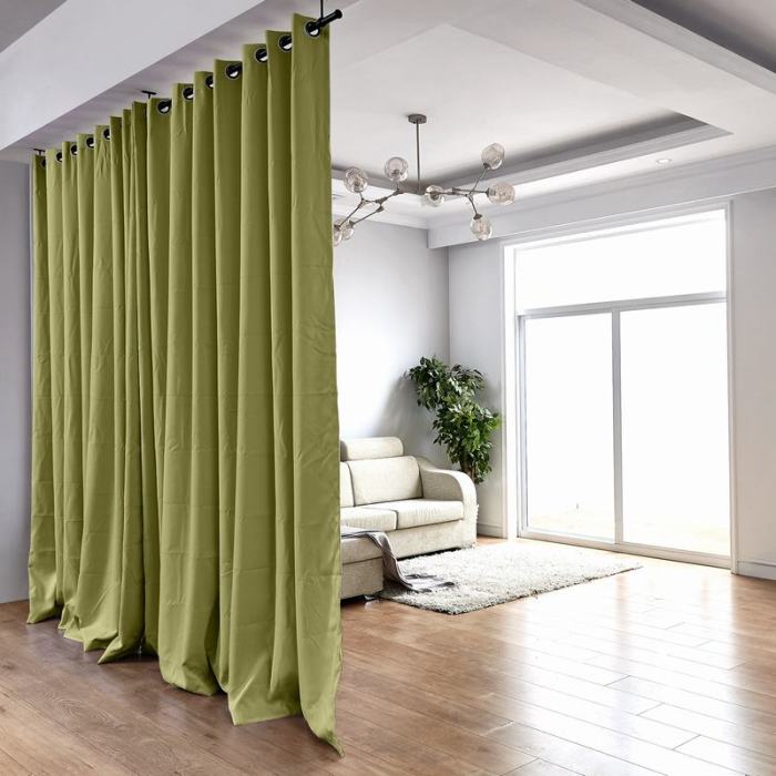 Hanging Rod Room Divider Curtain Kit for Any Space