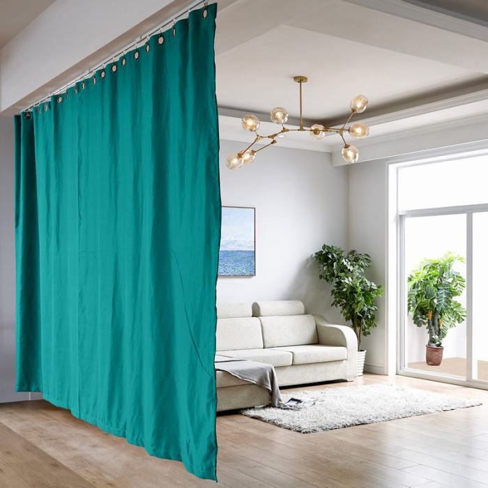 Ceiling Track Room Divider Curtain Kit for Any Space