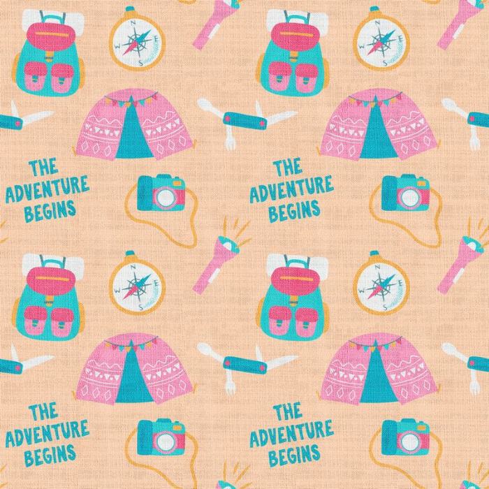Kids Print Polyester Linen Curtain Drapery SILAS